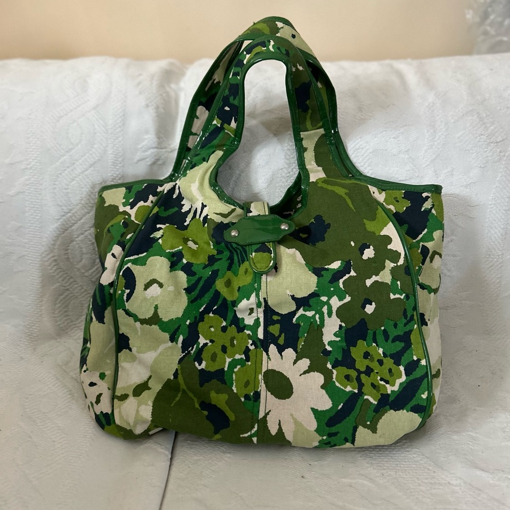 NWOT: Linen and Cotton Floral Handbag/Tote Bag